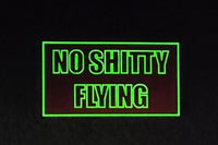 No Shitty Flying PVC Glow Patch