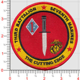 Officially Licensed USMC 3rd Battalion 7th Marines The Cutting Edge Patch