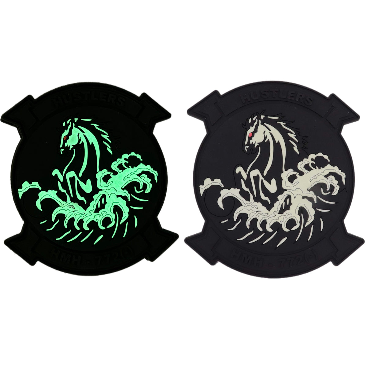 Officially Licensed USMC HMH-772 Hustlers PVC patches