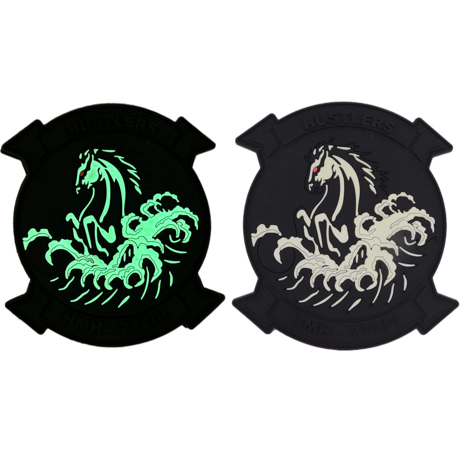 Officially Licensed USMC HMH-772 Hustlers PVC patches