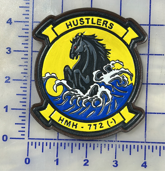 Officially Licensed HMH-772 Hustlers Leather Patches