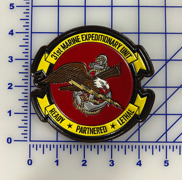 Officially Licensed USMC 31st MEU Leather Patch