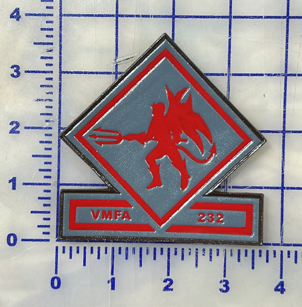 Officially Licensed USMC VMFA-232 Red Devils Leather Chest Patch