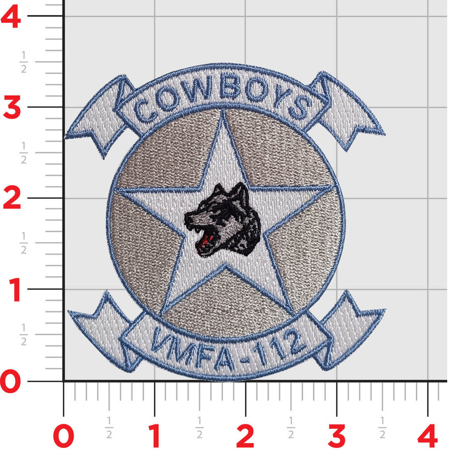 Officially Licensed USMC VMFA-112 Cowboys 2024 Squadron patch and Name Tag