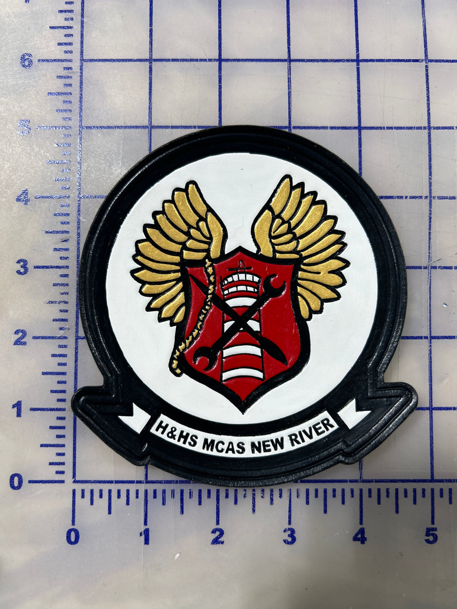 Officially Licensed USMC H&HS New River Leather Patch (New River)