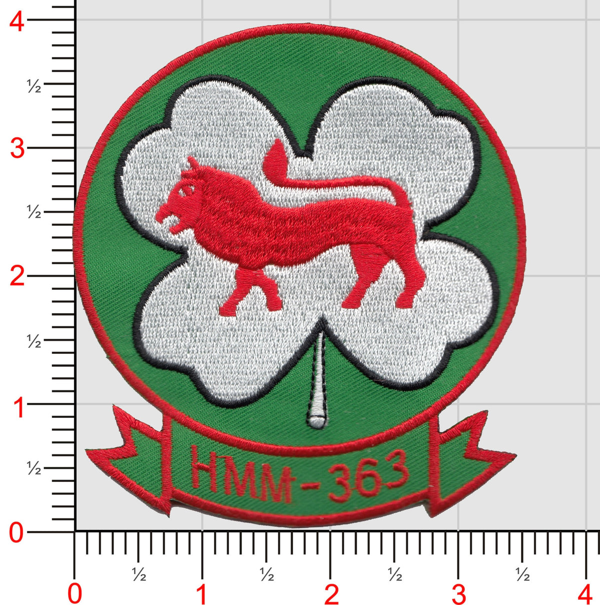 Officially Licensed USMC HMM-363 Lucky Red Lions Patch
