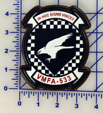 Officially Licensed USMC VMFA-533 Hawks Leather Squadron Patch