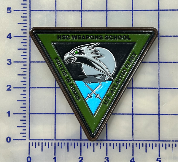 Officially Licensed US Navy HSCWSL Helicopter Sea Combat Weapons School Atlantic Leather Patch