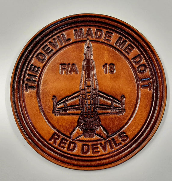 Official VMFA-232 Red Devils Leather Patch