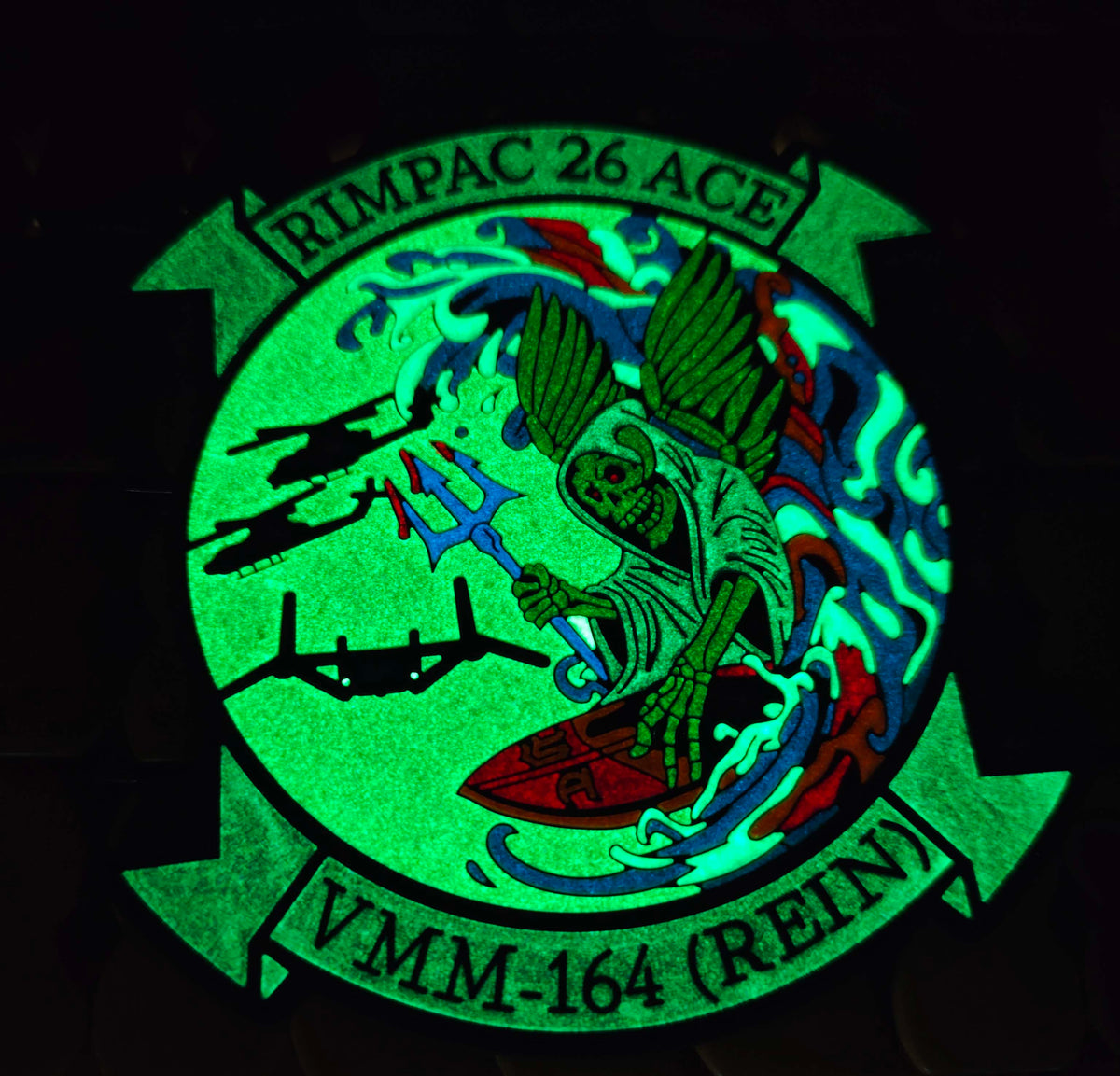 Official VMM-164(REIN) Knightriders RIMPAC 26 ACE PVC Patch