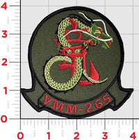 Officially Licensed USMC VMM-265 Dragons Chest Patches