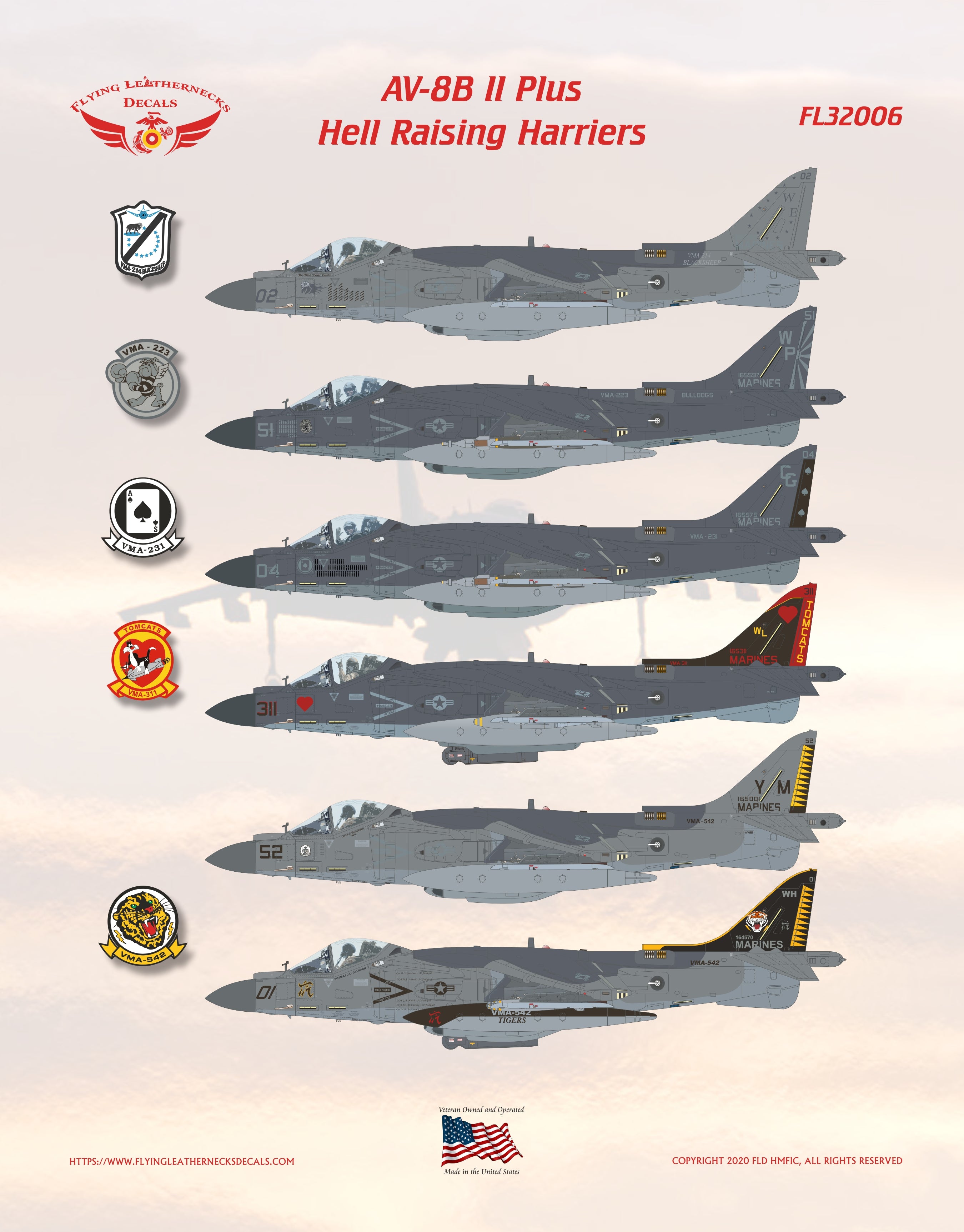 Buy 1/32 Scale AV-8B II Plus 'Hell Patch | MarinePatches.com
