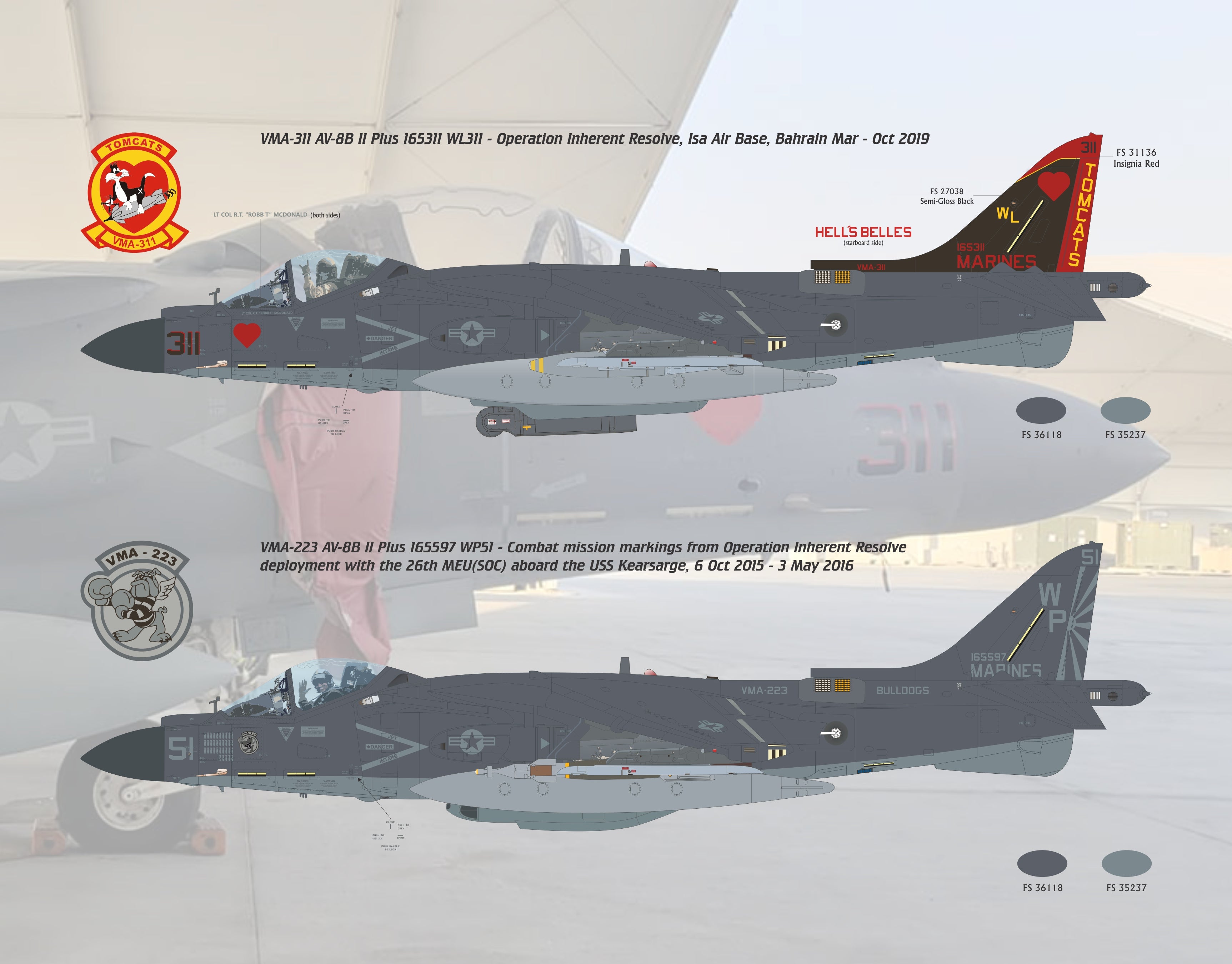 Buy 1/32 Scale AV-8B II Plus 'Hell Patch | MarinePatches.com