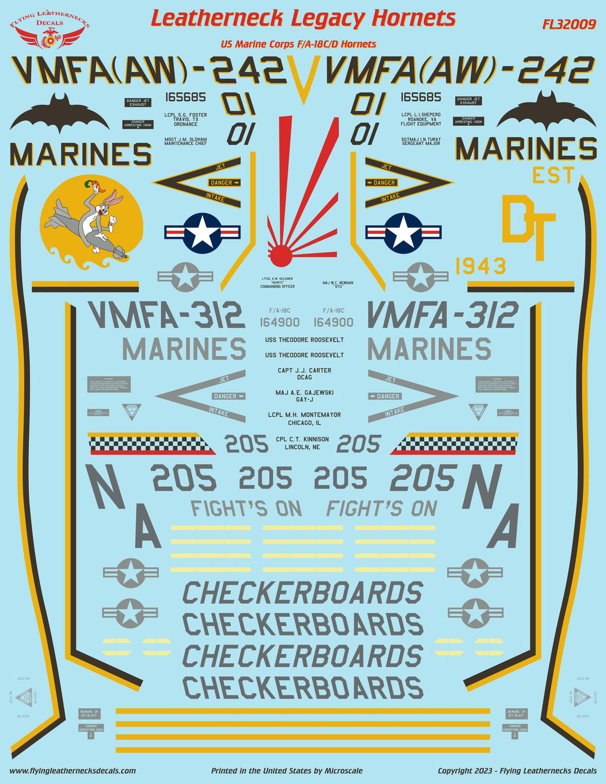 1/32 FL32009 F/A-18C/D Leatherneck Legacy Hornets