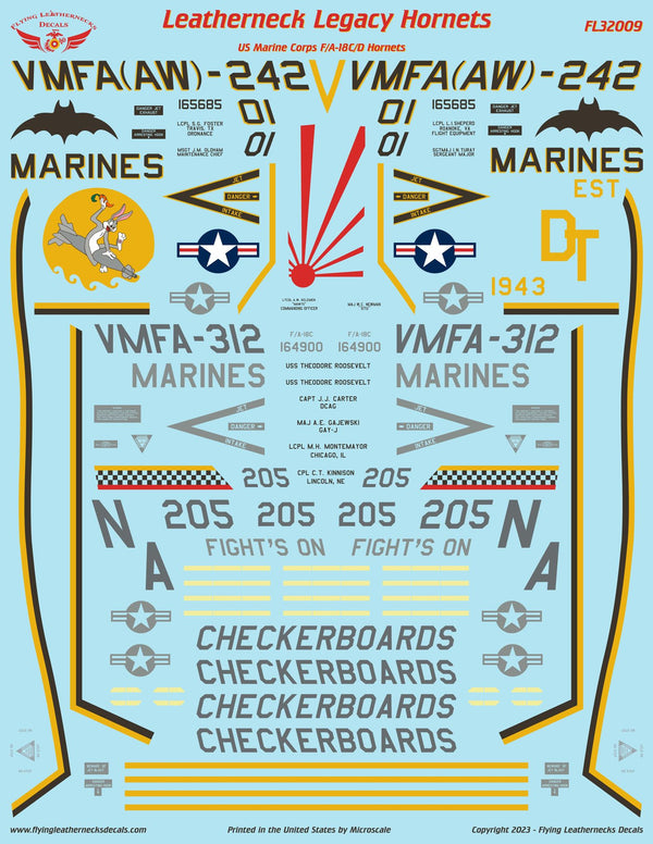 1/32 FL32009 F/A-18C/D Leatherneck Legacy Hornets
