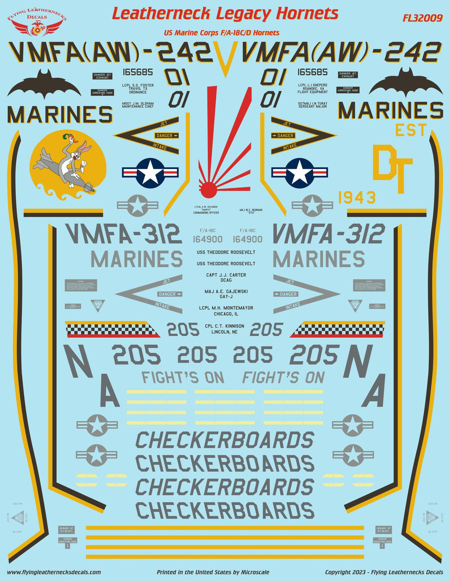 1/32 FL32009 F/A-18C/D Leatherneck Legacy Hornets