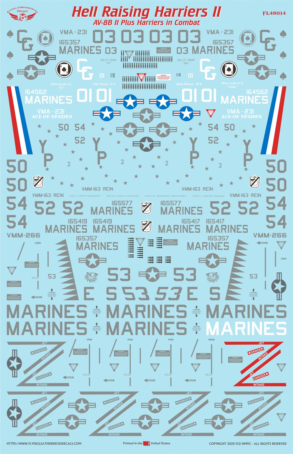 1/48 Scale AV-8B II Plus Hell Raising Harriers II