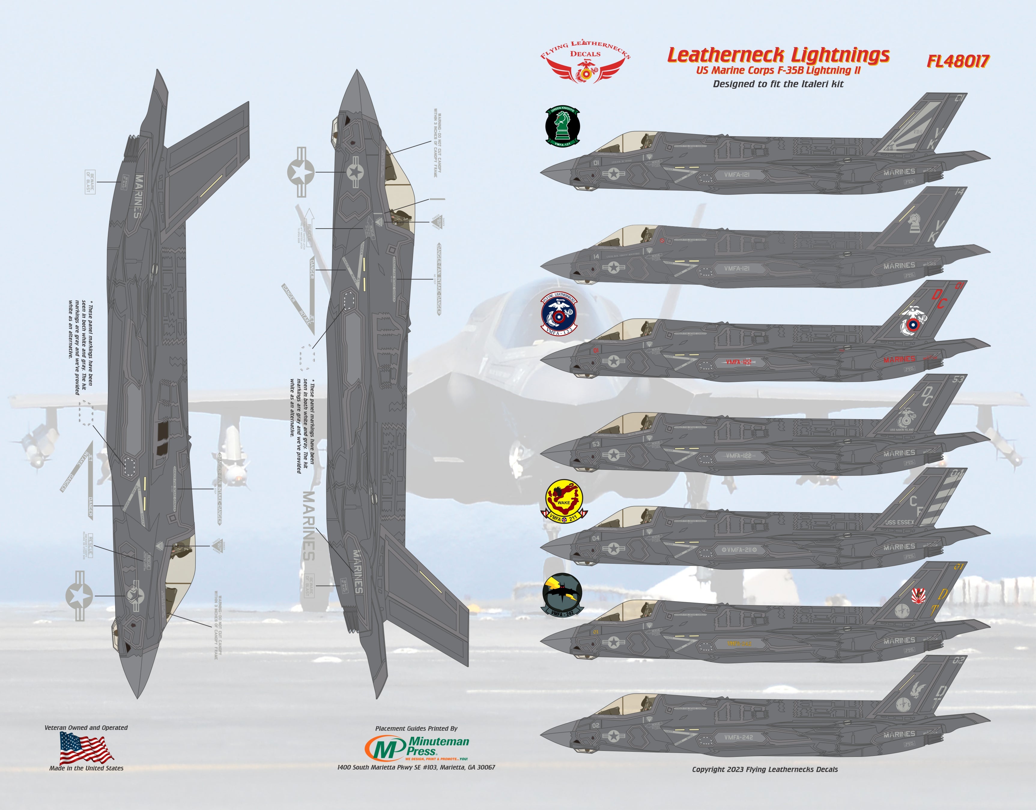 Buy 1/48 Scale F-35B Leatherneck L Patch | MarinePatches.com