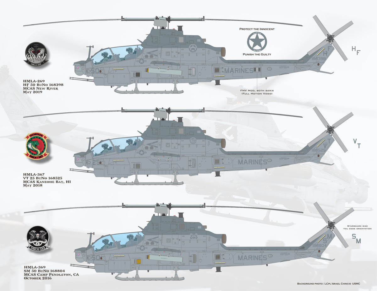 1/48 Scale AH-1Z Marine Skid Kid Zulu's