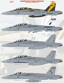 Leatherneck Legacy Hornets Large Aircraft Decal Sheet