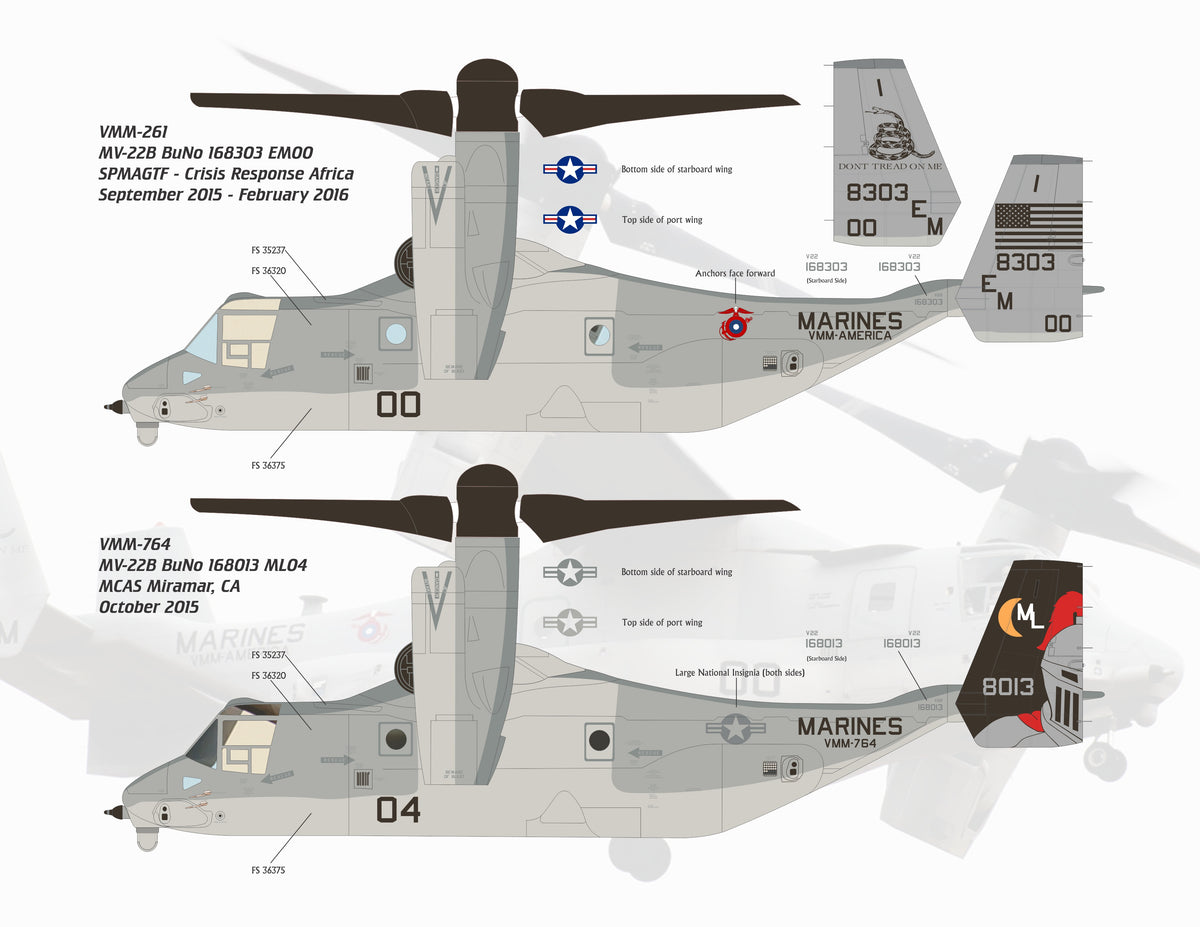 1/48 Scale MV-22B Ospreys - Tilt Rotor Tango