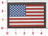 Hand Painted Leather American Flag Patch