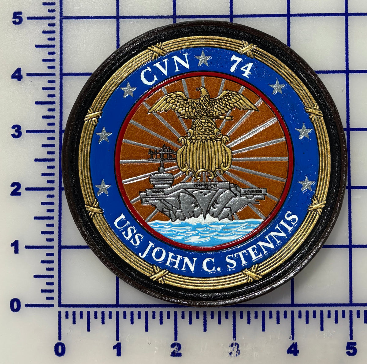 Officially Licensed US Navy CVN 74 USS John C. Stennis Leather Patch