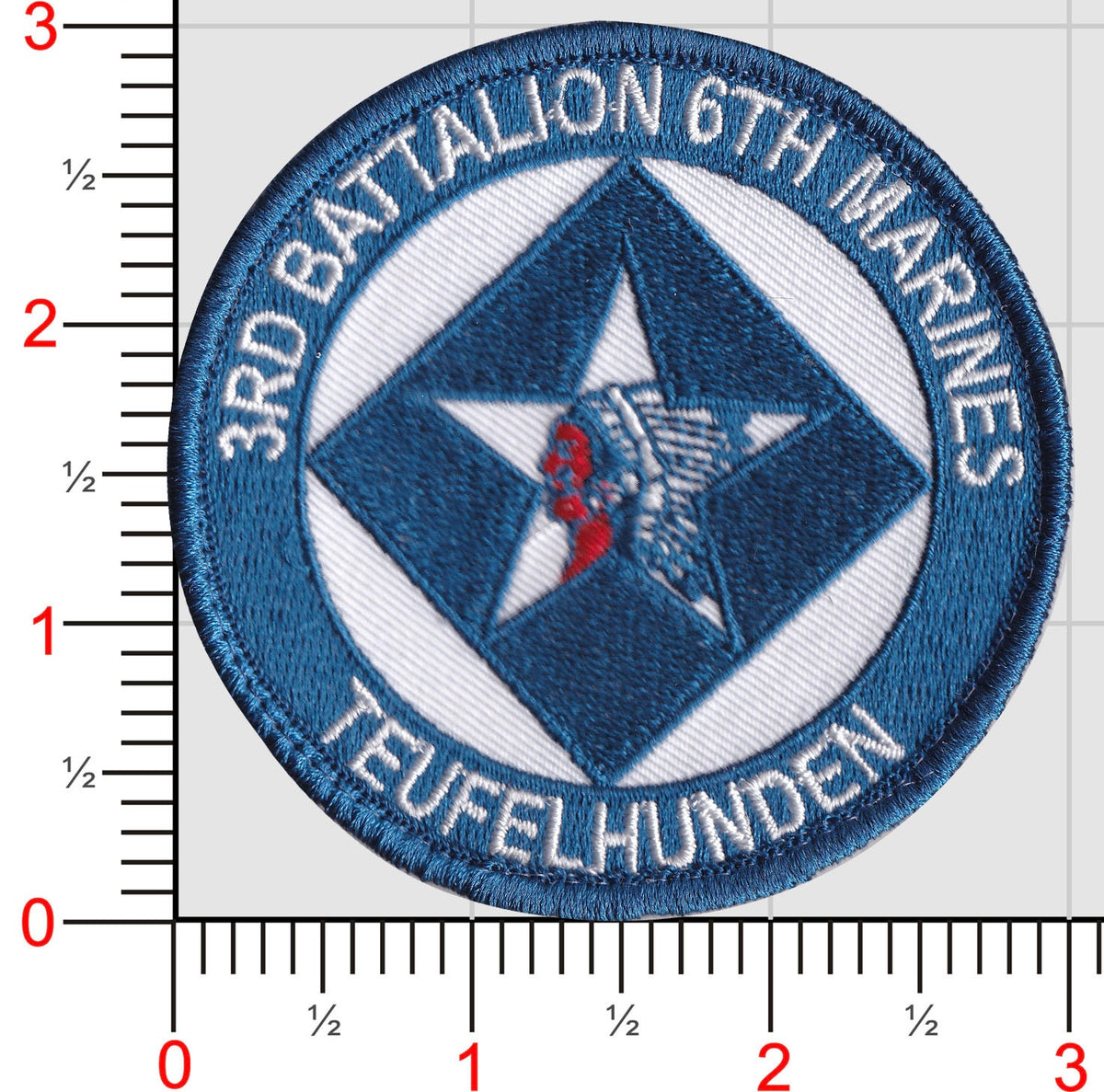 Officially Licensed USMC 3rd Battalion 6th Marines Teufelhunden Patch