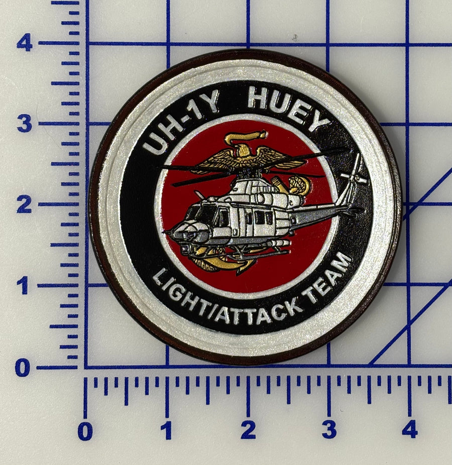 Officially Licensed USMC UH-1Y Huey Light/Attack Team TMS Leather Patch