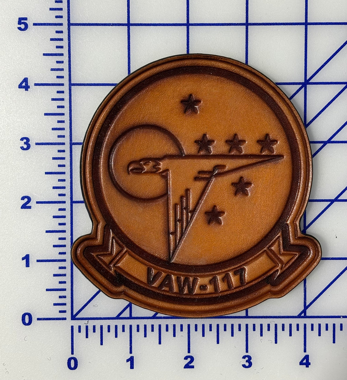 Officially Licensed US Navy VAW-117 Wallbangers Leather Patch