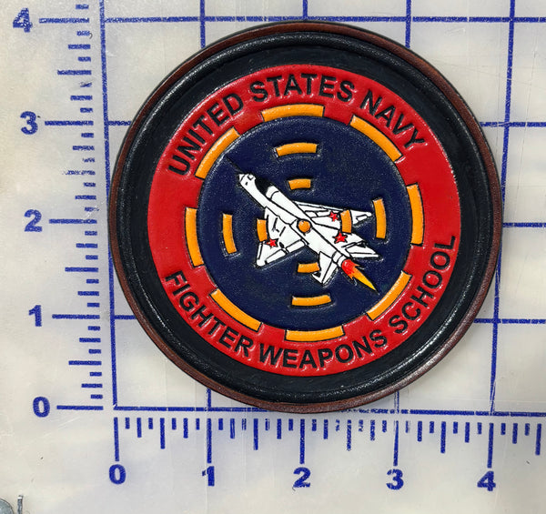 Officially Licensed United States Navy Fighter Weapons School Leather Patch