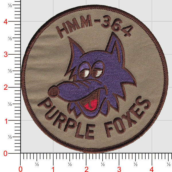 Officially Licensed USMC HMM-364 Purple Foxes Patch