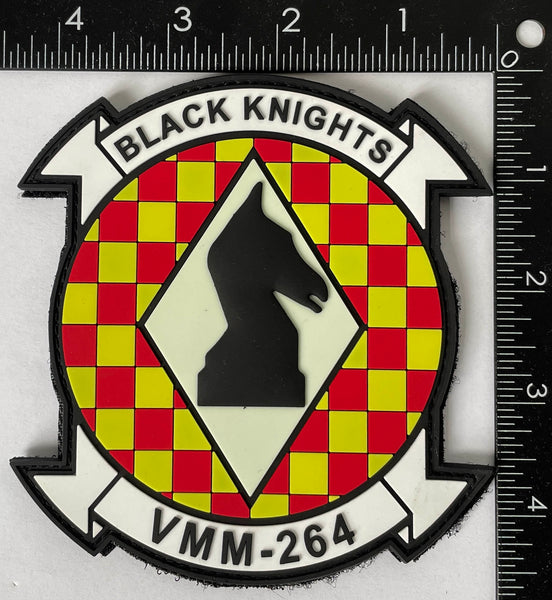 Officially Licensed USMC VMM-264 Black Knights PVC Squadron Patch