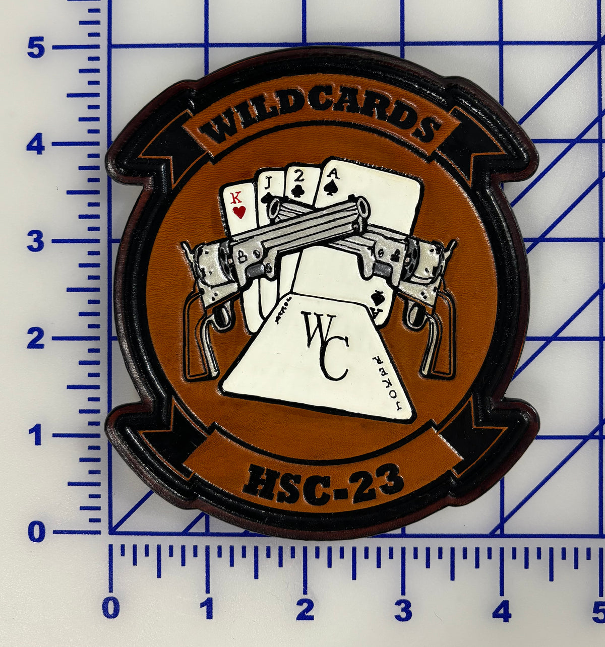 Officially Licensed US Navy HSC-23 Wildcards Leather Patch