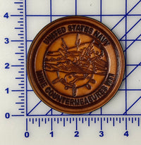 Officially Licensed US Navy Mine Counter Measures WTI Leather Patch