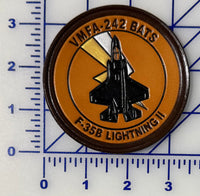 Official VMFA-242 Bats F-35 Lightning II Leather Patch