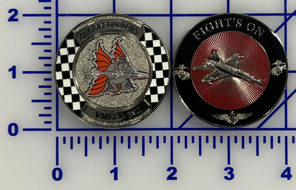 Officially Licensed USMC VMFA-312 Checkerboards Coin
