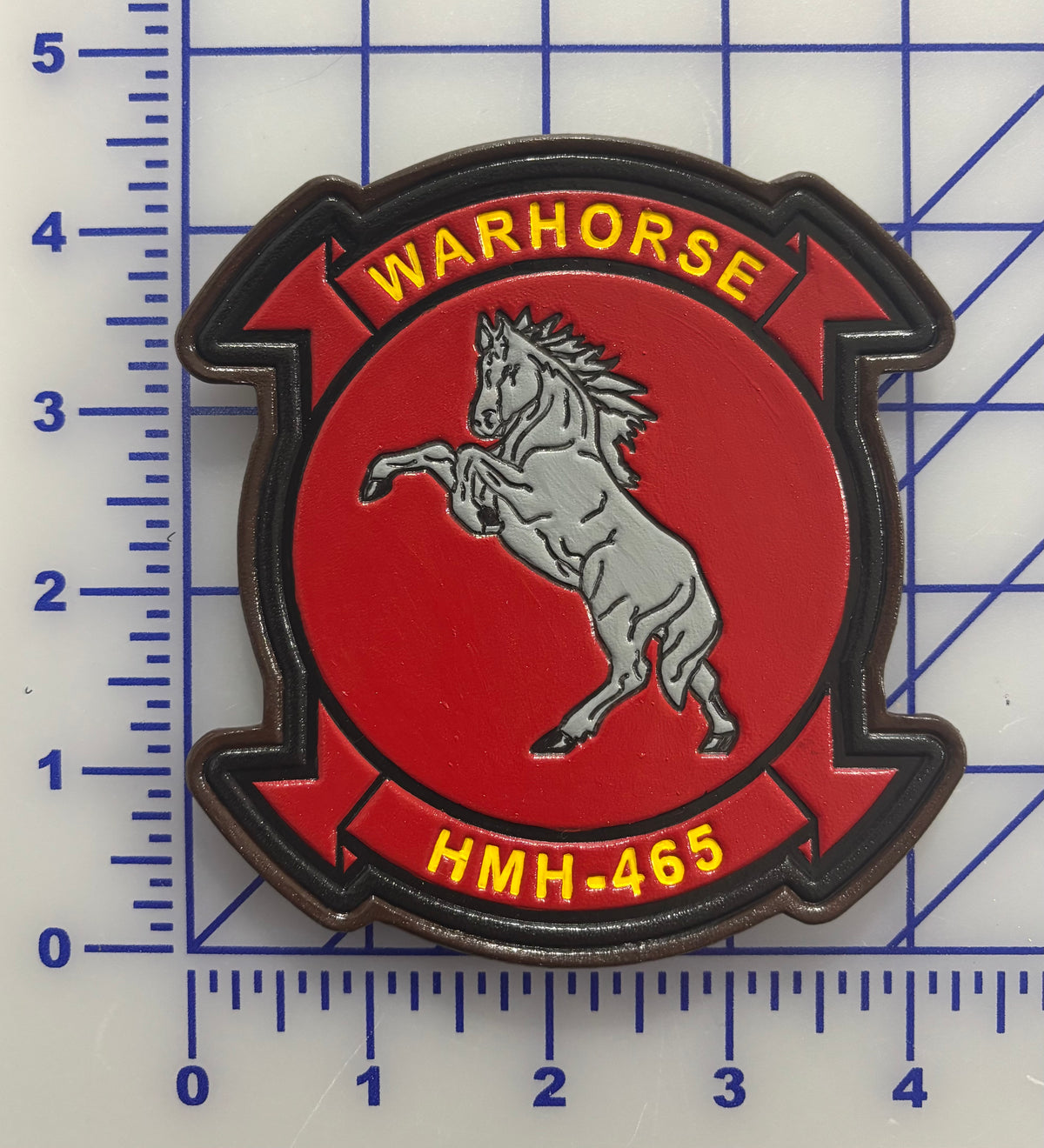Officially Licensed HMH-465 Warhorse Leather Patches