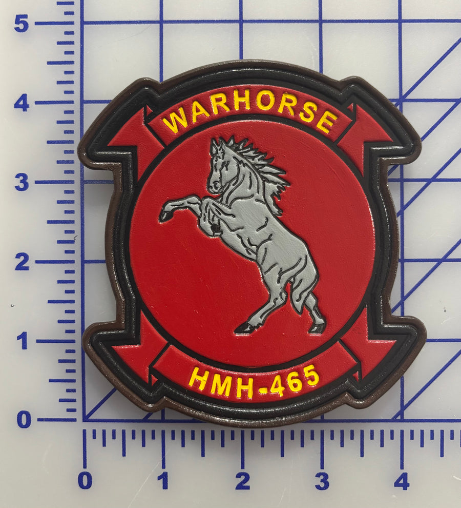 Officially Licensed HMH-465 Warhorse Leather Patches