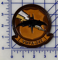 Officially Licensed USMC VMFA-242 Bats Leather Patch