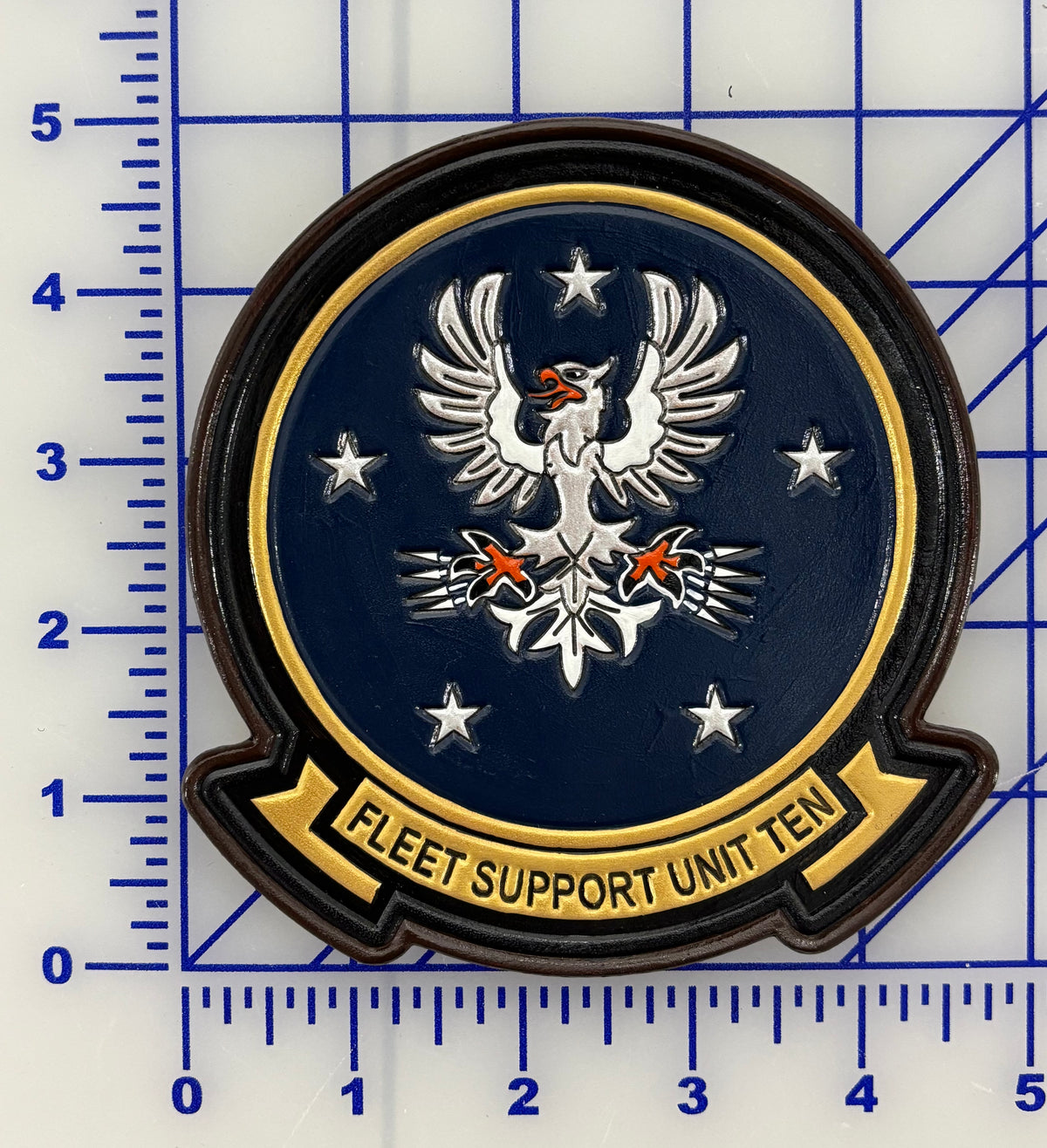 Officially Licensed US Navy Fleet Support Unit 10 Leather Patch