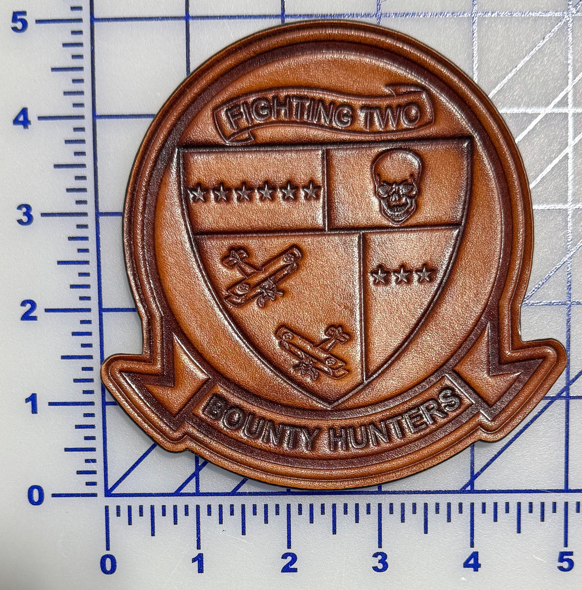 Officially Licensed US Navy VFA-2 Bounty Hunters Leather Patch