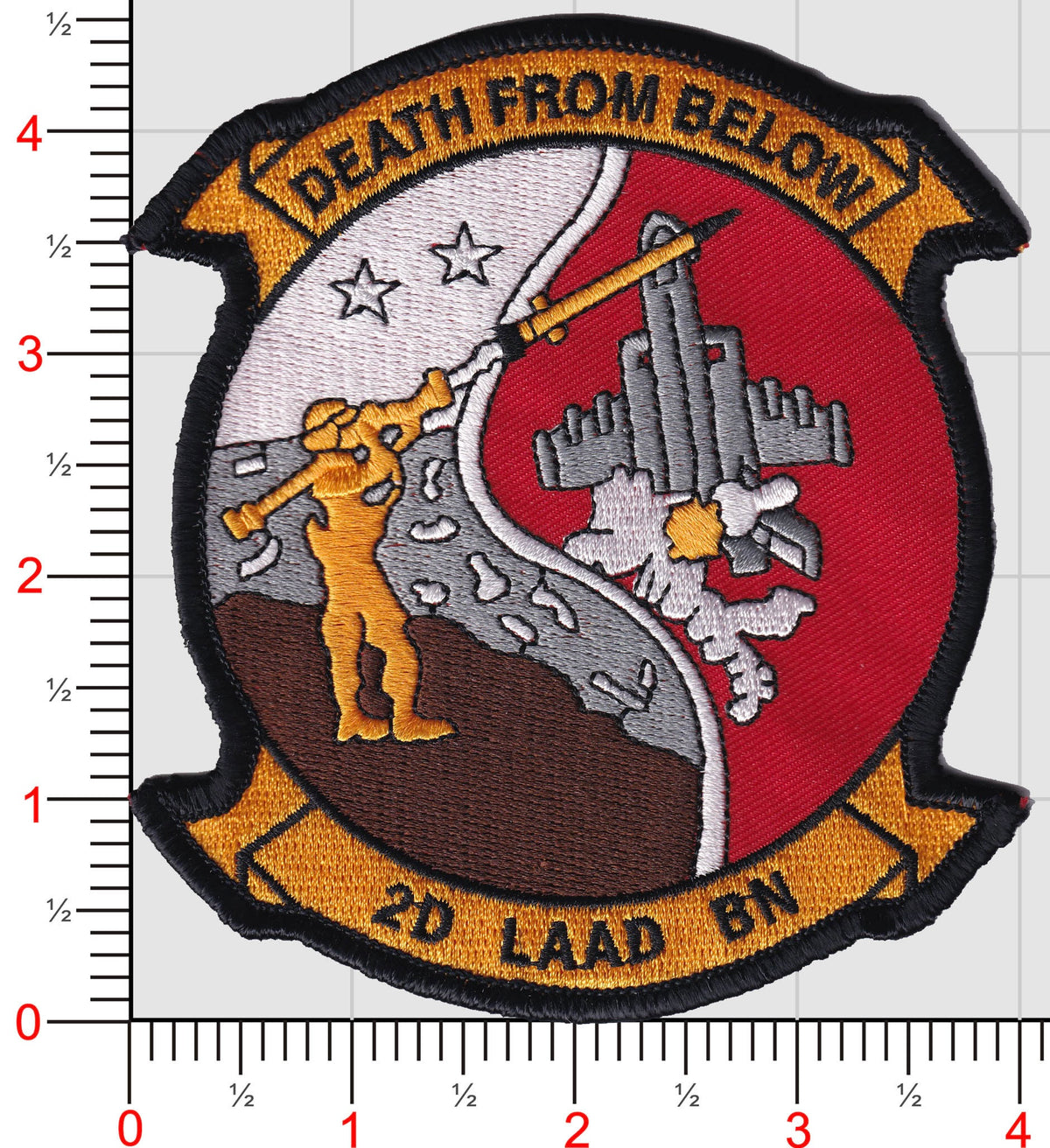 Officially Licensed USMC 2nd LAAD Death From Below Patch