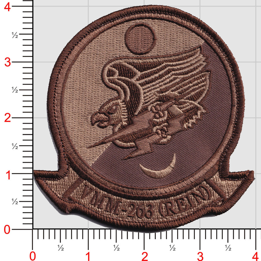 Officially Licensed USMC VMM-263 (REIN) Thunderchickens Desert Tan Patch