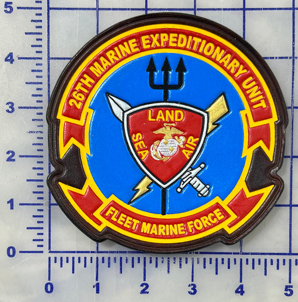 Officially Licensed 26th MEU Marine Expeditionary Unit Leather Patches