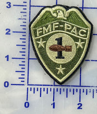 Official FMF PAC Fleet Marine Force Pacific 1st EOD Patches