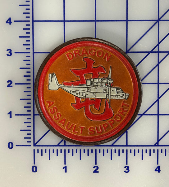 Official VMM-265 Dragons Assault Support Leather Shoulder Patches