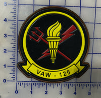 Officially Licensed US Navy VAW-125 Tigertails Leather Patch