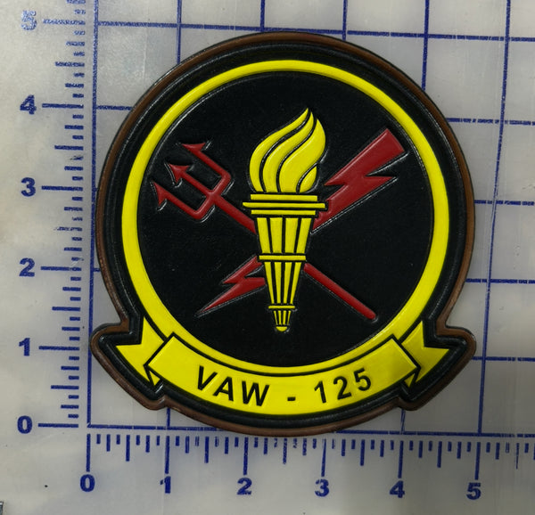 Officially Licensed US Navy VAW-125 Tigertails Leather Patch