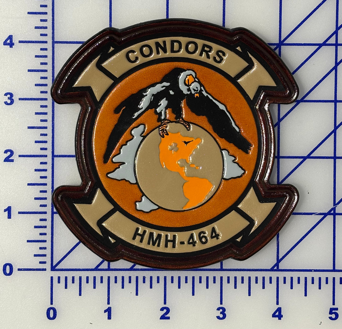 Officially Licensed USMC HMH-464 Condors Leather Patch